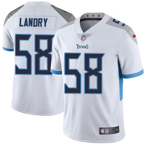 Nike Titans #58 Harold Landry White Men's Stitched NFL Vapor Untouchable Limited Jersey - Click Image to Close